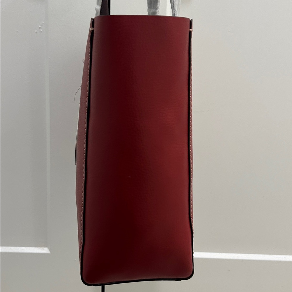 Coach (NWT) Derby Tote in Red/Oxblood - Picture 6 of 16